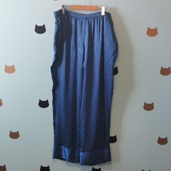 VICTORIA'S Secret Blue Polka Dot Pajama Pants XL - Picture 1 of 5
